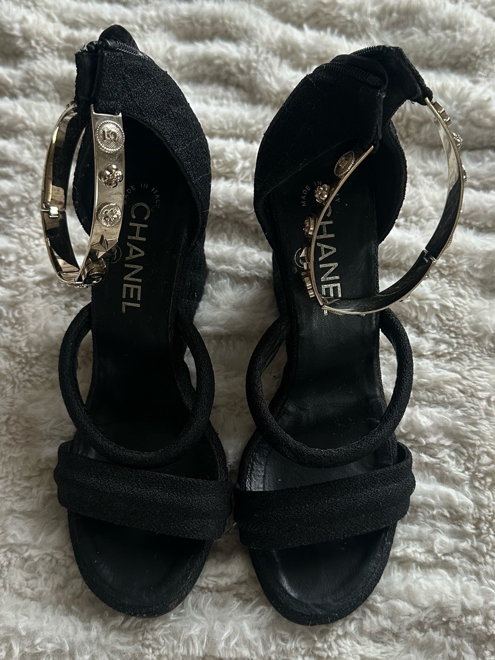 CHANEL Lucky Charm Sandals Wedges
